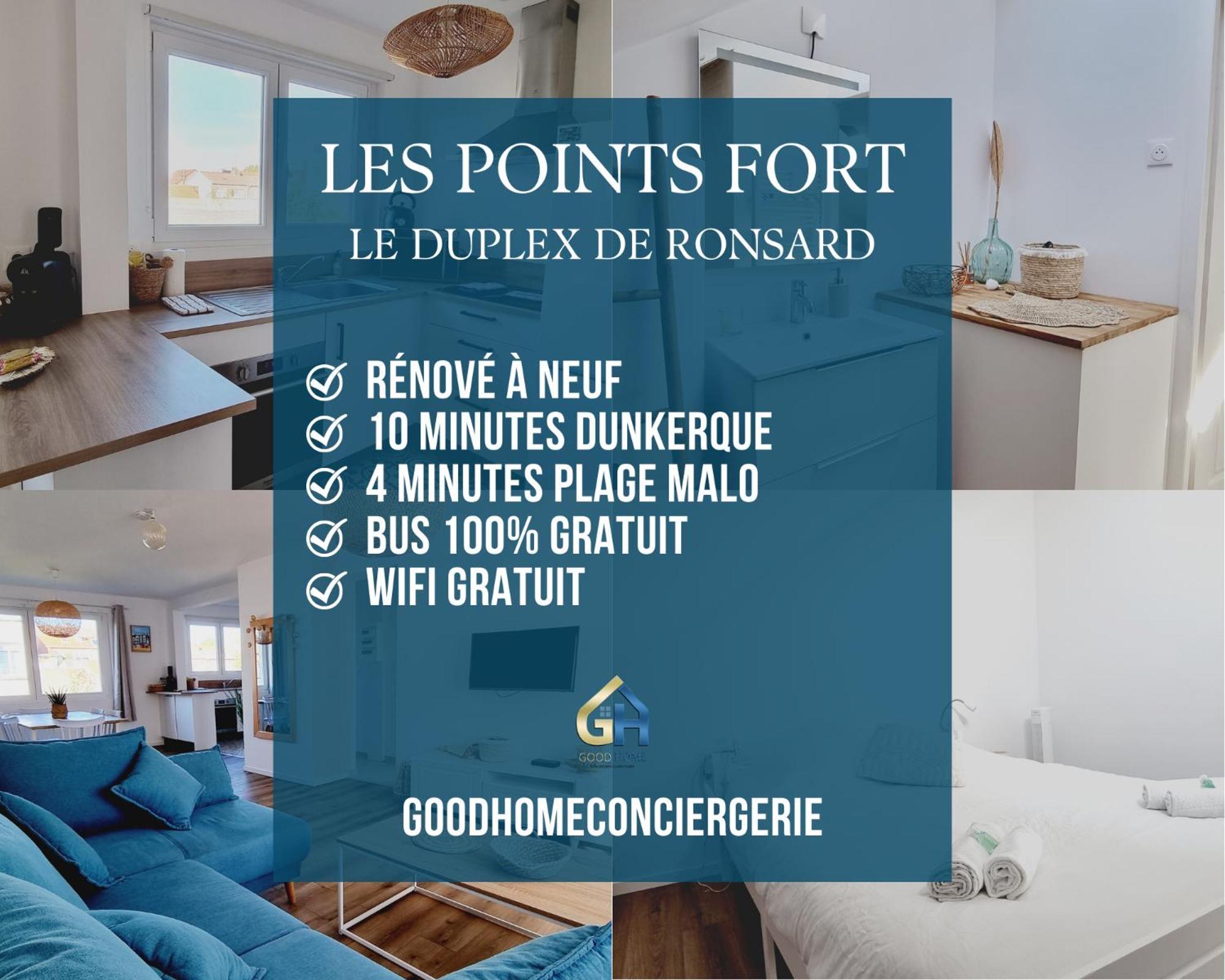 *Le Duplex De Ronsard*Plage Et Centre-Ville Dunkirk Екстер'єр фото